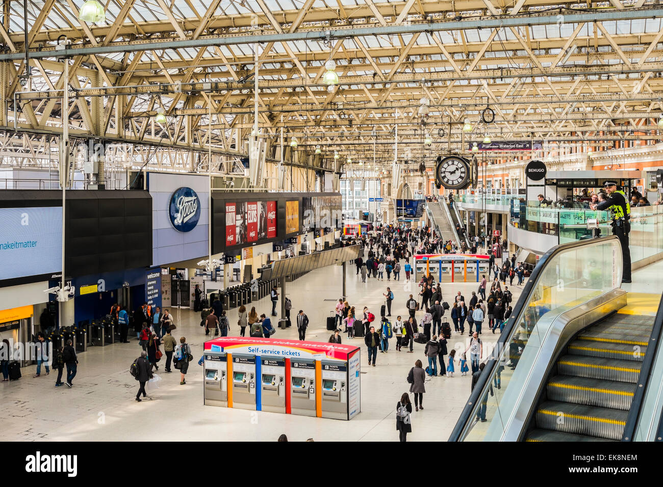 La gare de Waterloo - Londres Banque D'Images