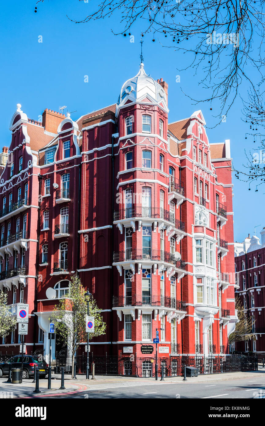 Hyde Park mansions on Old Marylebone Road - Londres Banque D'Images