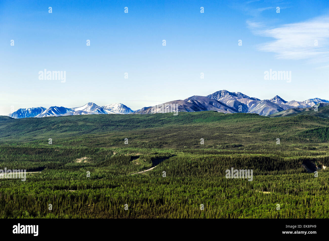 Paysage de montagne dans la région de Danali National Park, Alaska, USA Banque D'Images