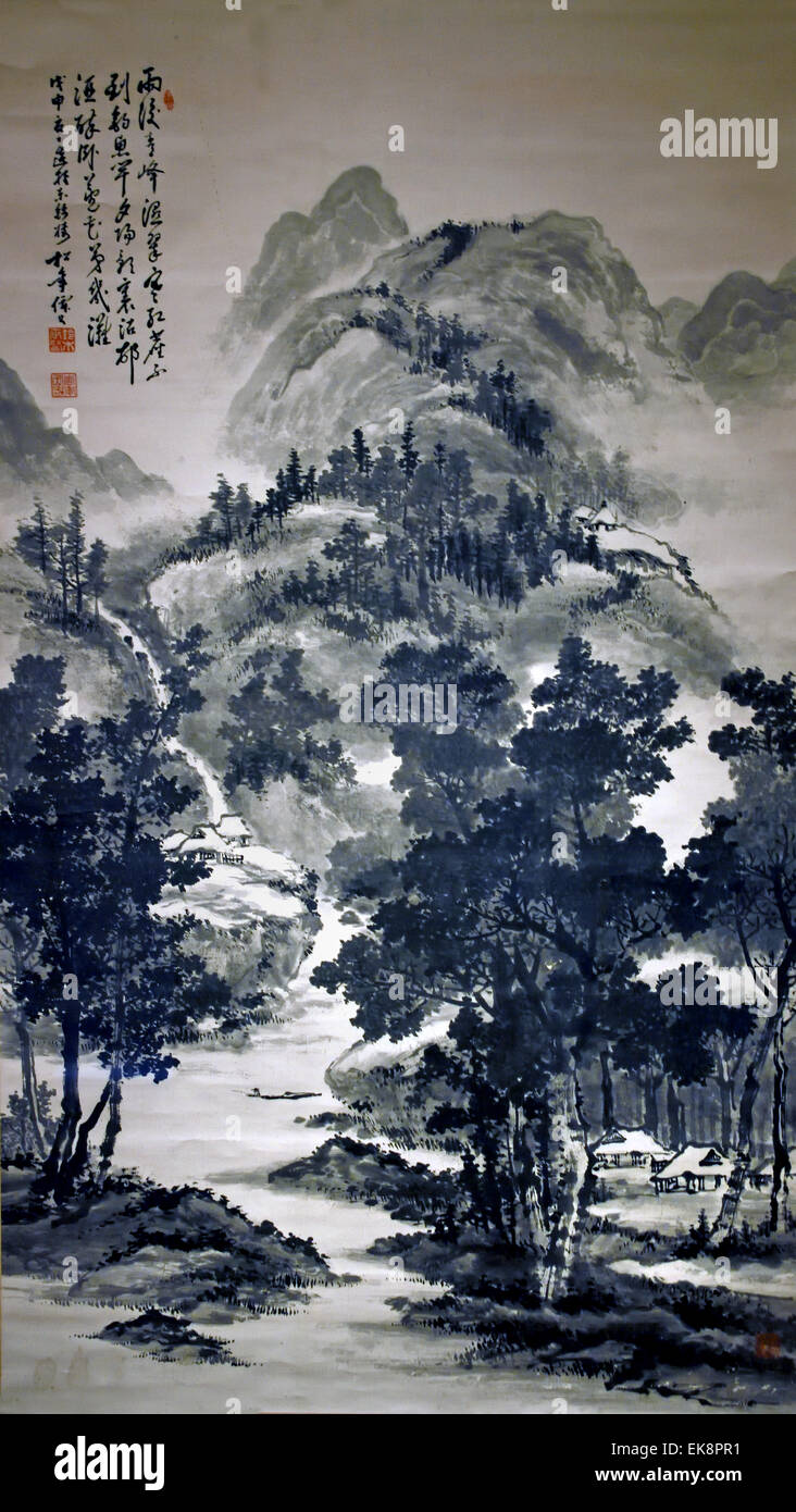 Paysage japonais montagne dessin Banque de photographies et d'images à  haute résolution - Alamy