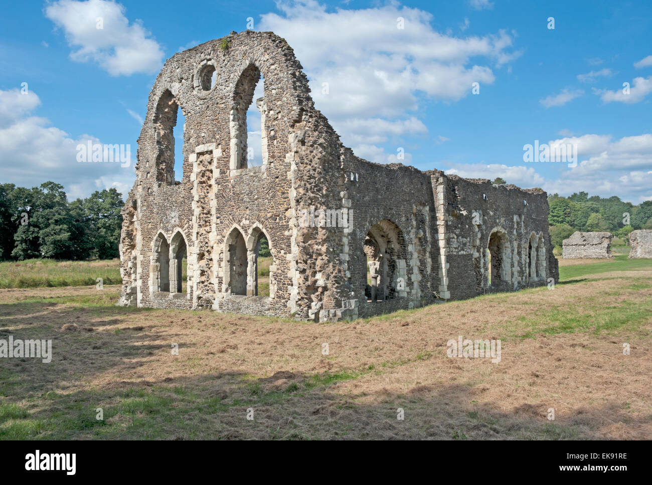 Abbaye de Waverley, la ruine, la première abbaye en Cistercain, Surrey, Angleterre Banque D'Images