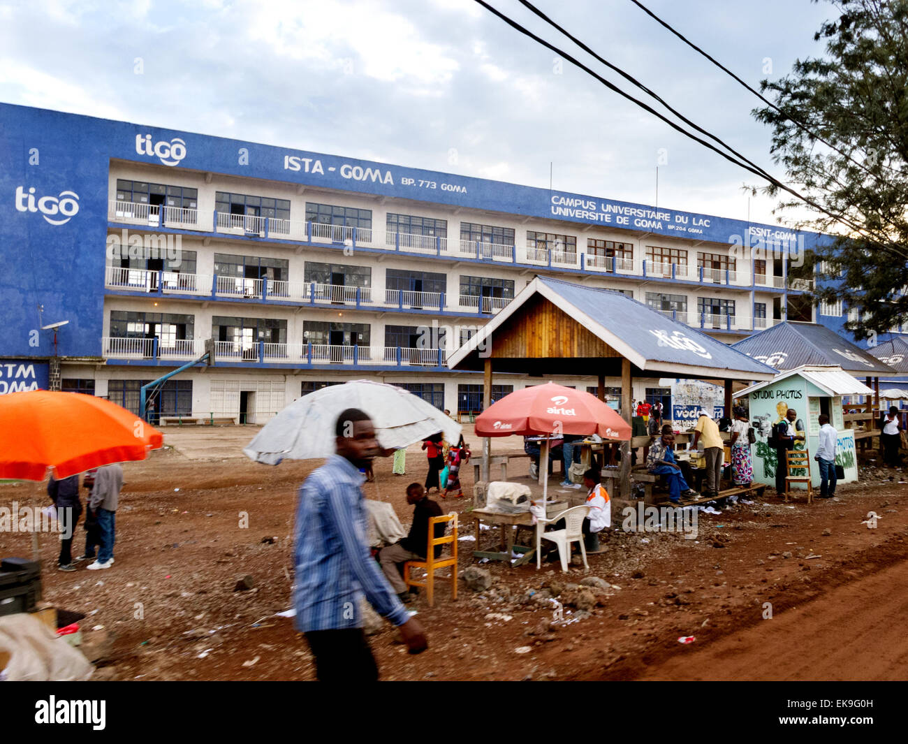 Les étudiants de l'Lake Kivu campus de l'Université de Goma, République démocratique du Congo ( RDC ) Afrique Banque D'Images