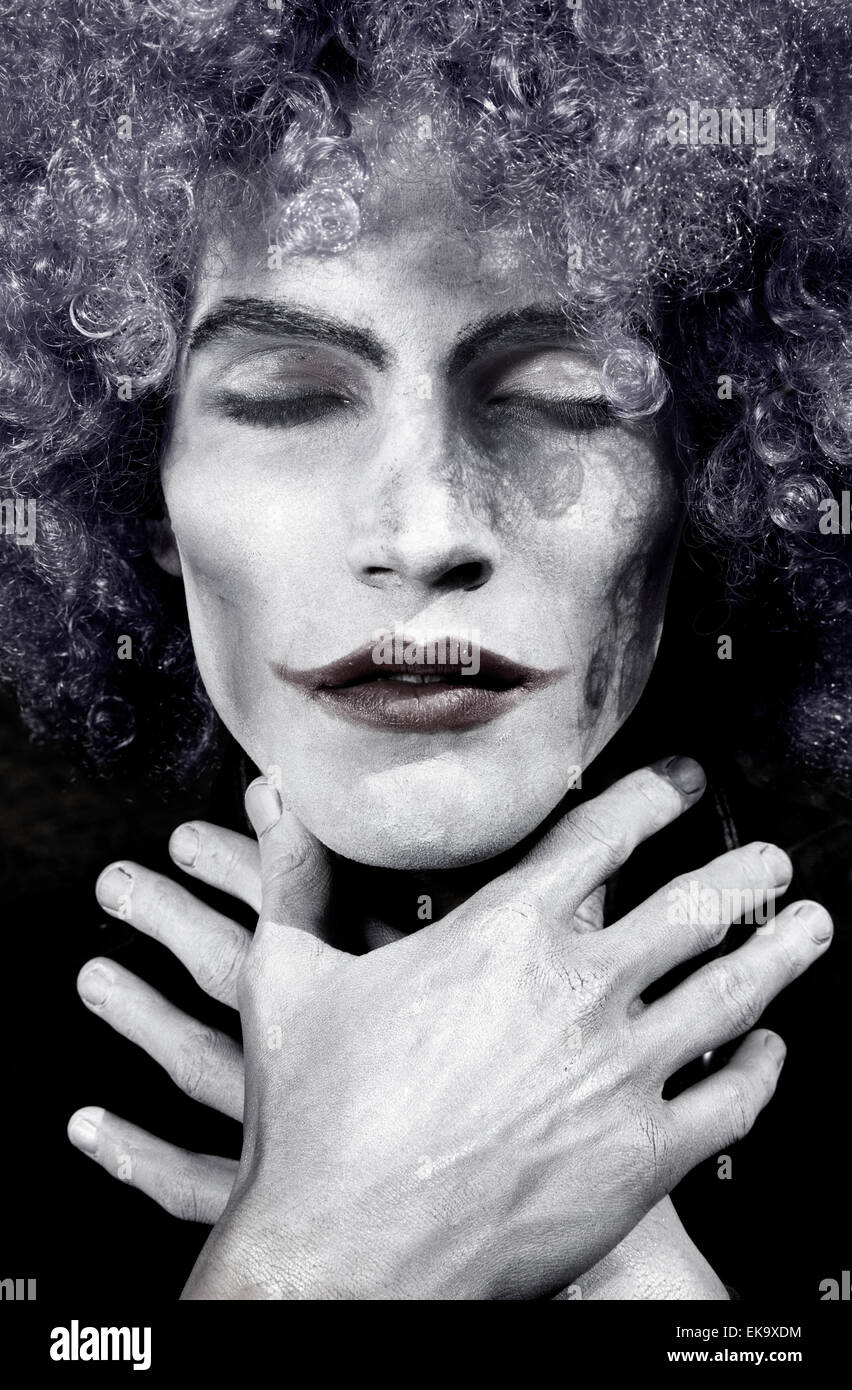 Clown triste Banque D'Images