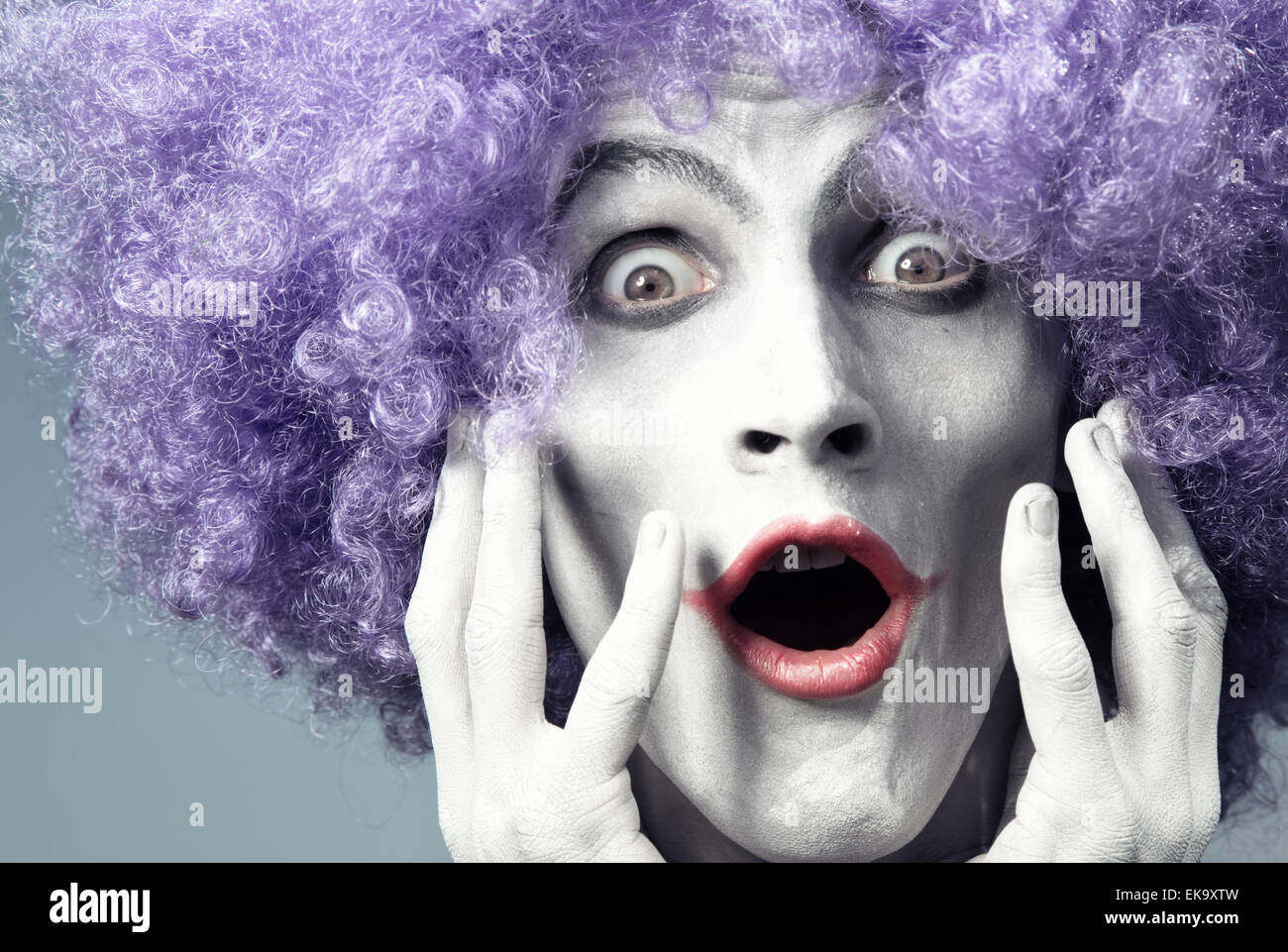 Clown expressif Banque D'Images