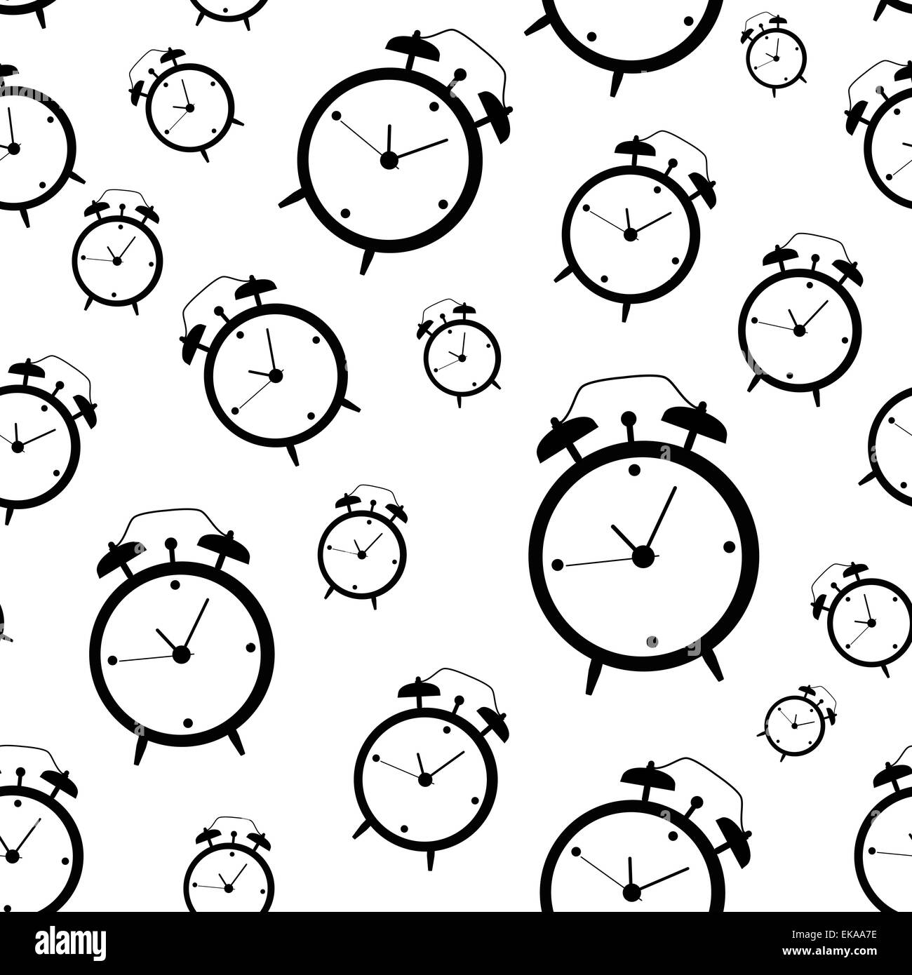 Icône alarme horloge Illustration Vecteur de Fond transparent Banque D'Images