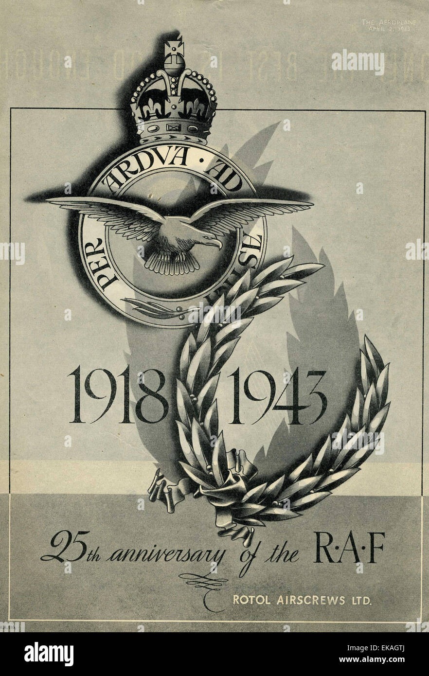 1943 Airscrews Rotol annonce RAF 25 ans Banque D'Images