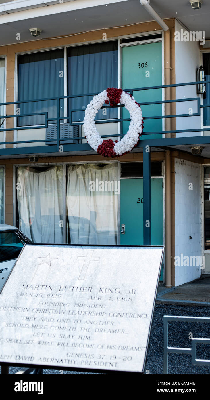 Lorraine Motel, à Memphis, Martin Luther King, National Civil Rights Museum Banque D'Images