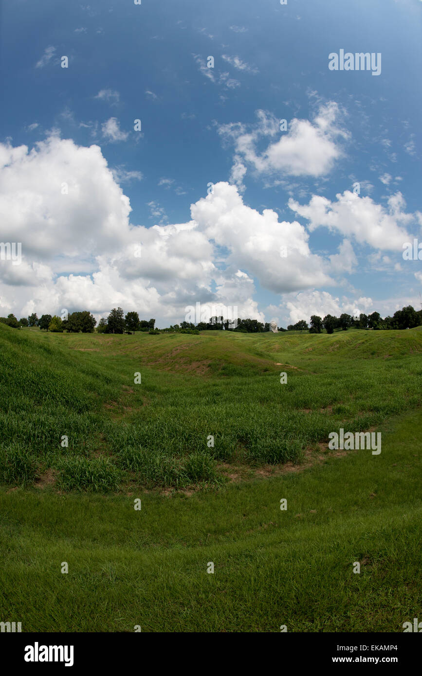 Vicksburg Mississippi,Vicksburg National Military Park, vues Banque D'Images