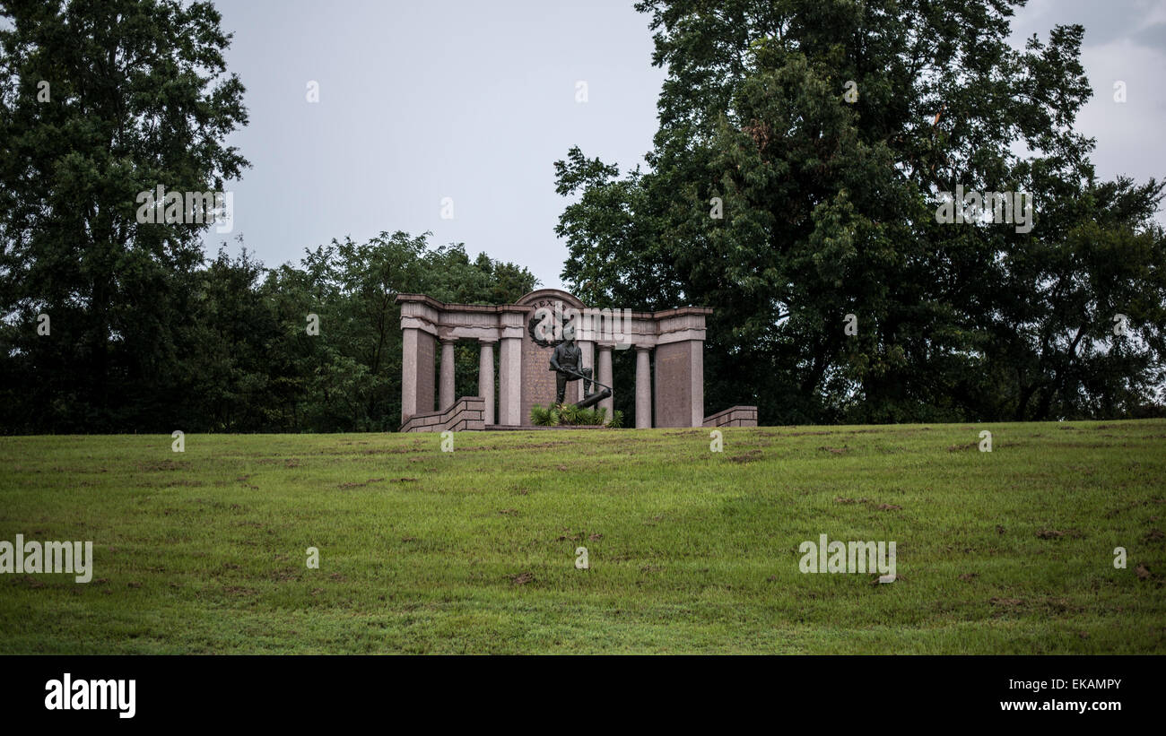 Vicksburg, Mississippi Vicksburg National Military Park, statues memorial Banque D'Images