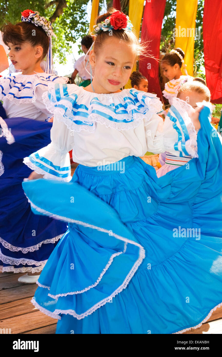 Le Festival d'automne à Rancho de Las Golondrinas est une démonstration colorée de la colonie espagnole et les nombreux aspects Banque D'Images