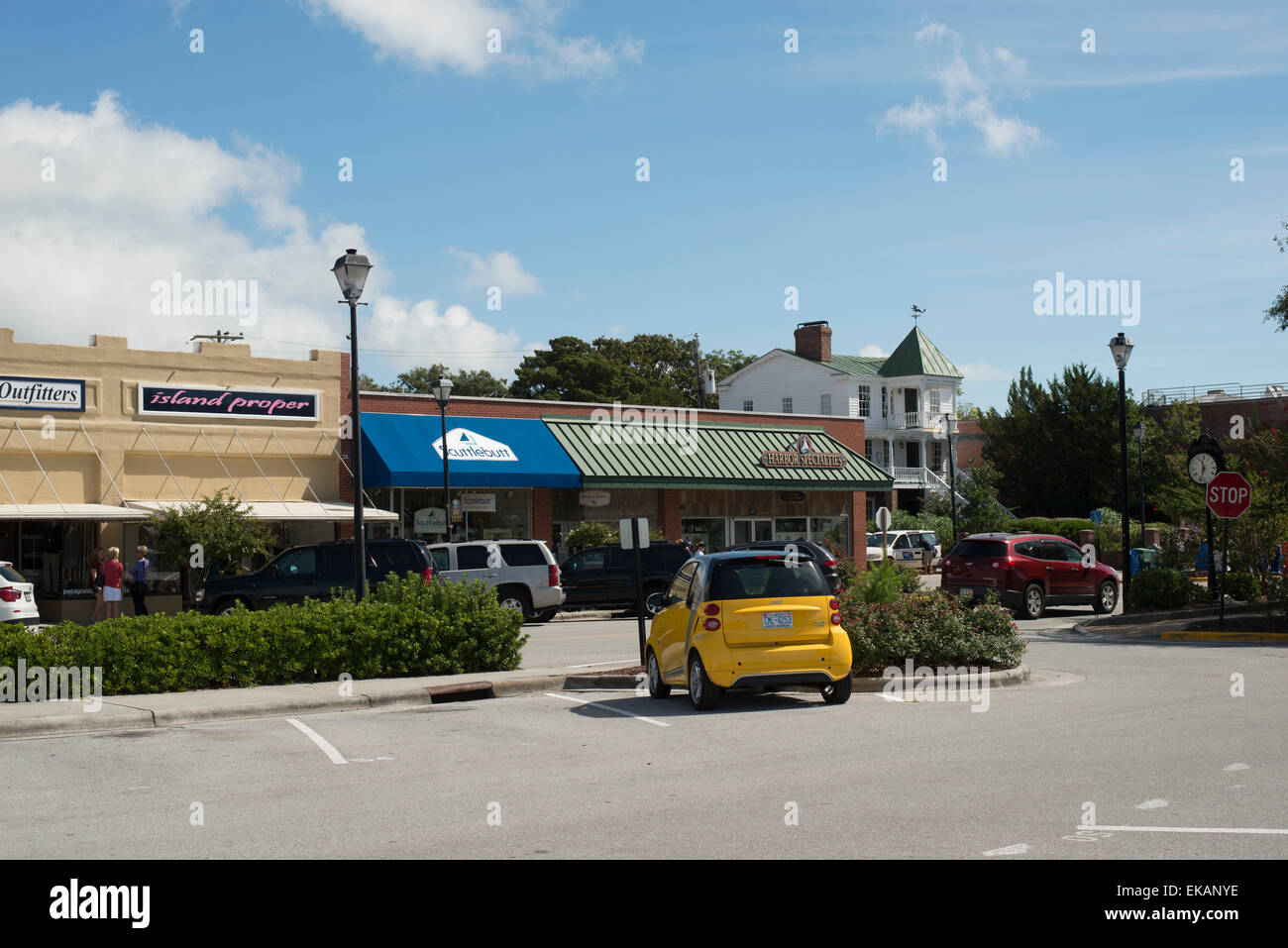 Maisons Historiques,sites , Beaufort, Caroline du Nord,Carteret Comté,rue principale Banque D'Images