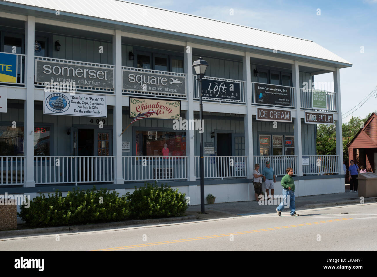 Maisons Historiques,sites , Beaufort, Caroline du Nord,Carteret Comté,rue principale Banque D'Images