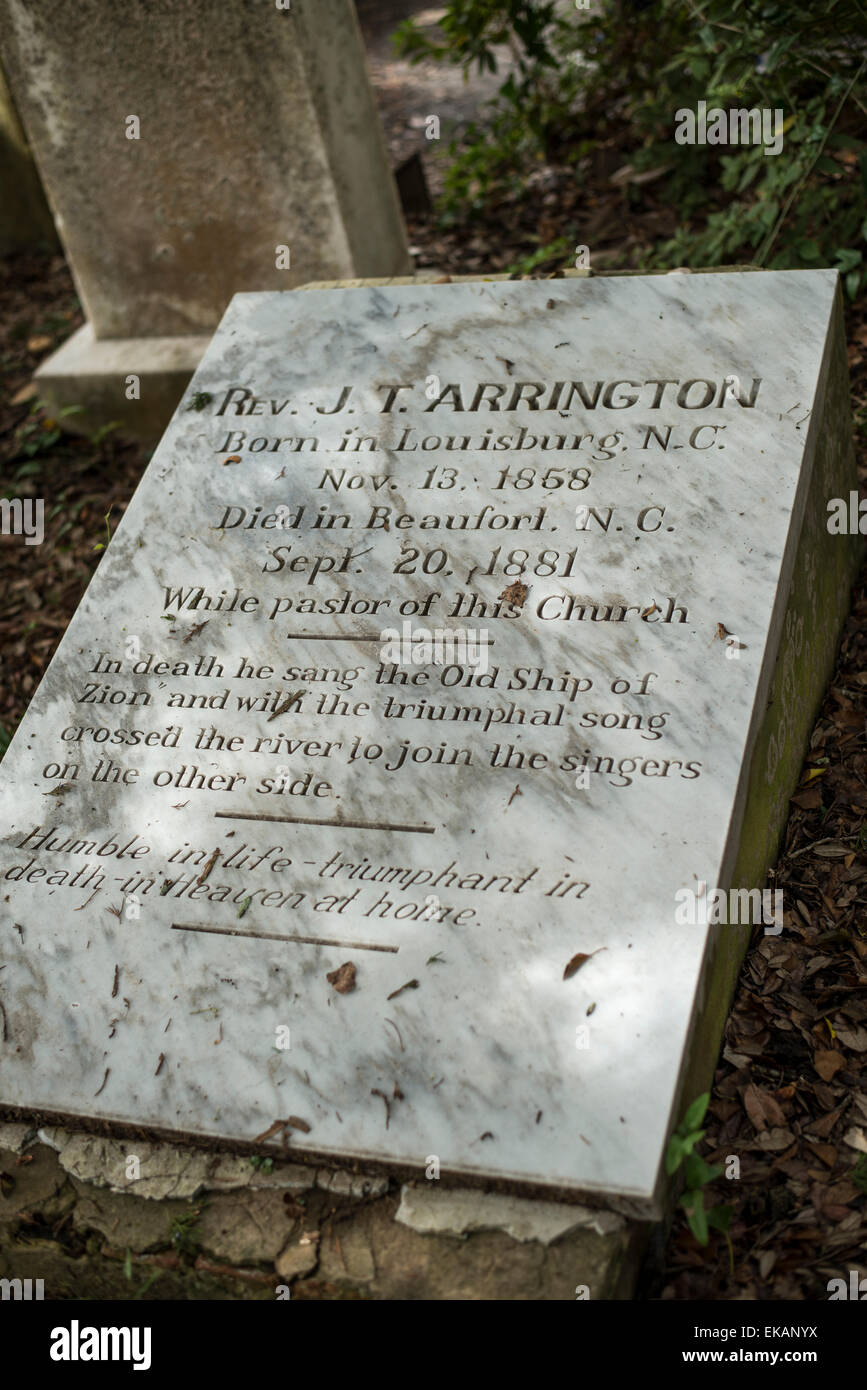 Pierres tombales dans l'ancien cimetière "cimetière de la guerre civile américaine à l'ère1900's Banque D'Images