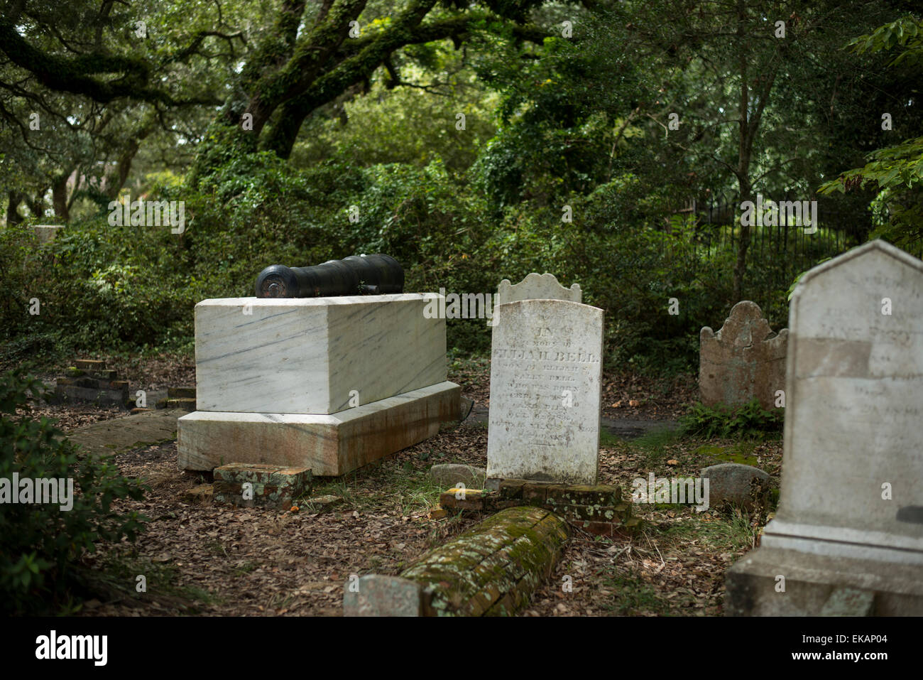 Pierres tombales dans l'ancien cimetière "cimetière de la guerre civile américaine à l'ère1900's Banque D'Images