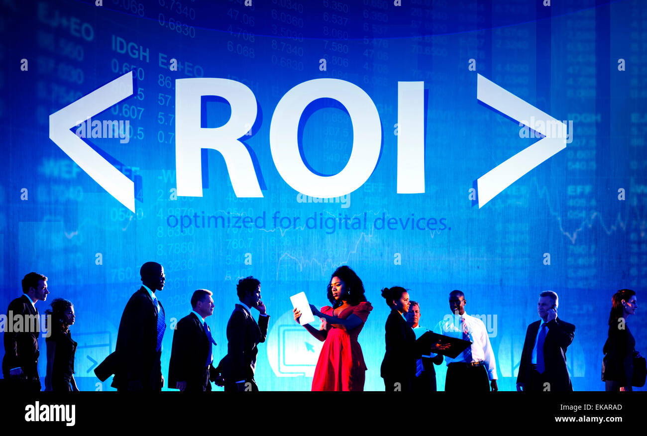 Optimiser le retour sur investissement des équipements numériques Concepts Banque D'Images