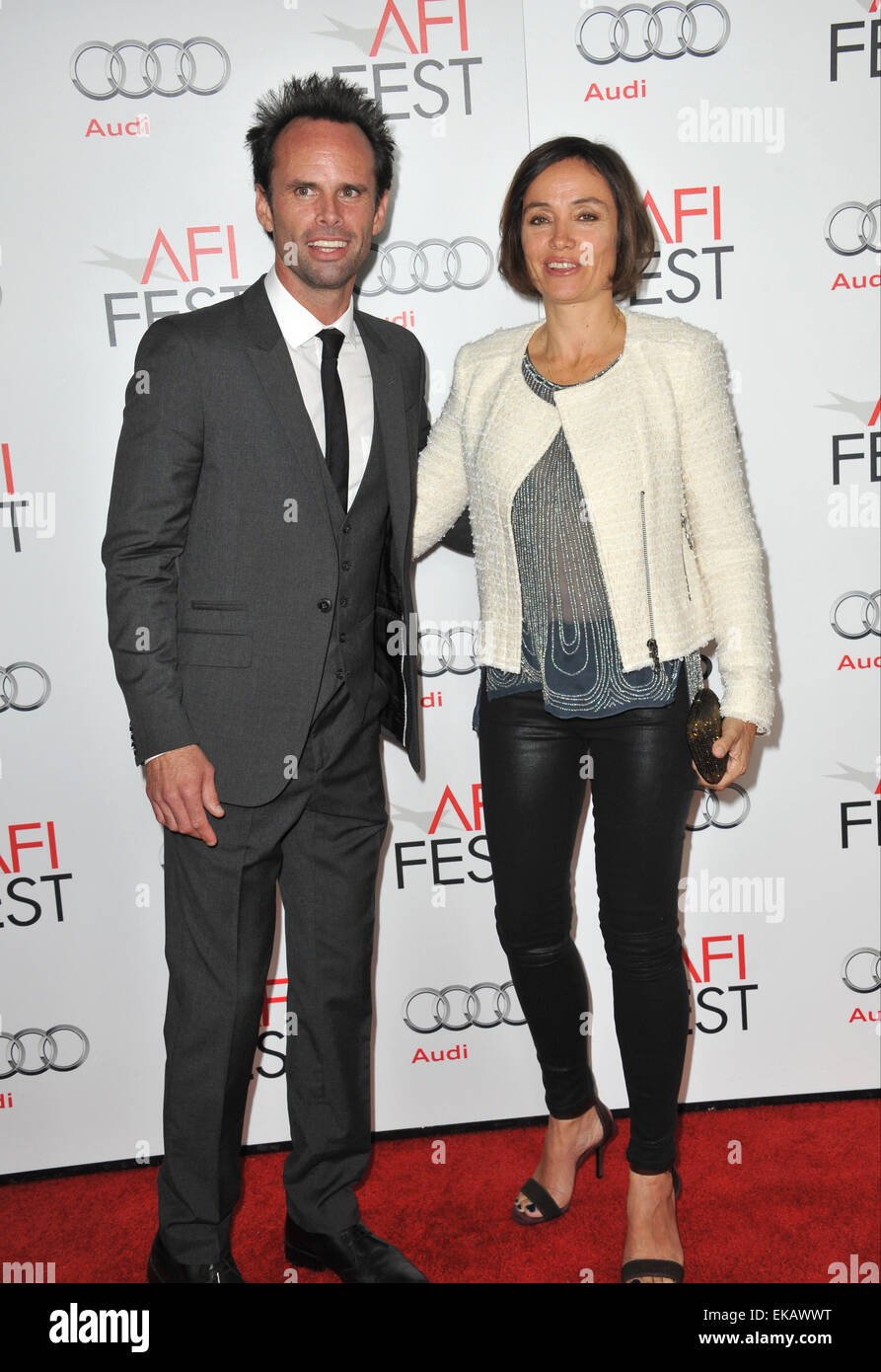 LOS ANGELES, CA - 8 NOVEMBRE 2012 : James Burgevin Walton & Nadia Conners, à l'AFI Fest première de son film "Lincoln" au Grauman's Chinese Theatre, à Hollywood. Banque D'Images