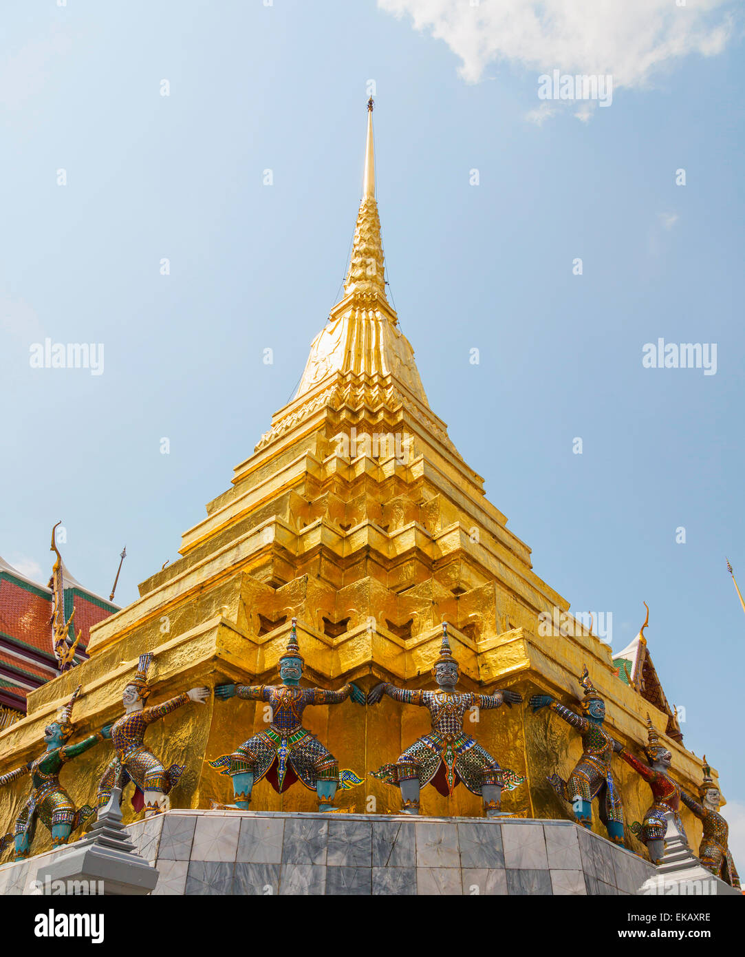 Stupa doré, Palais Royal. Le Grand Palace, Bangkok, Thaïlande. Banque D'Images