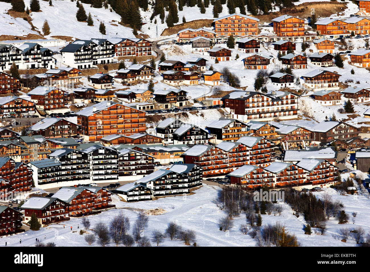 village d’hiver Banque D'Images