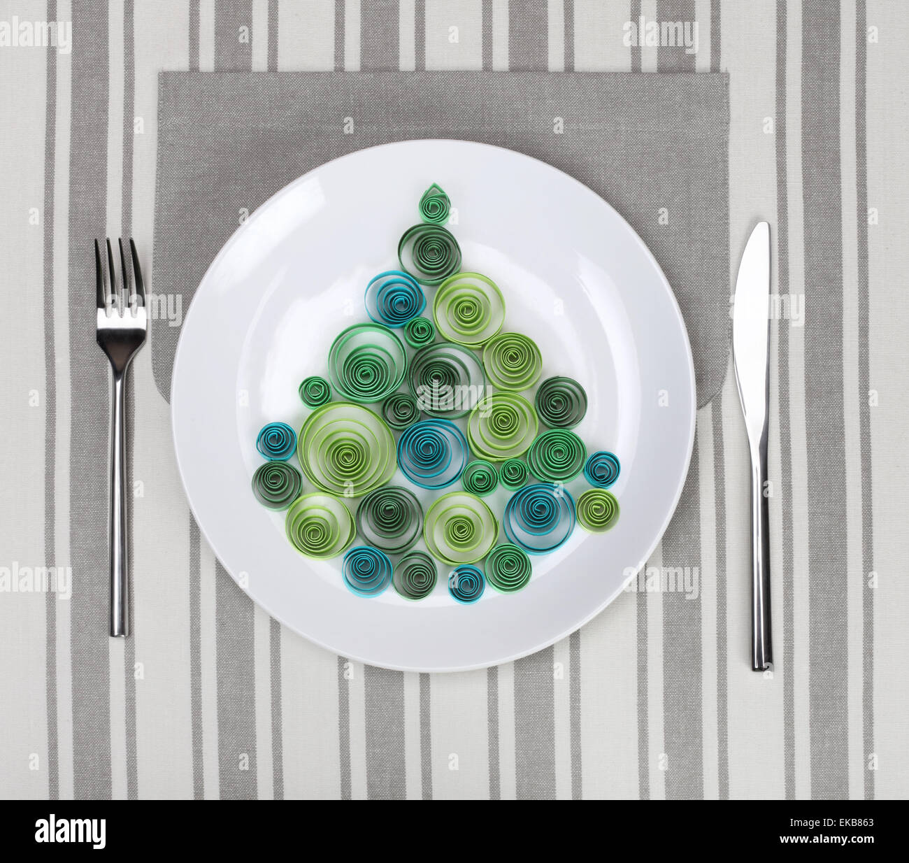 La plaque à l'arbre de Noël Banque D'Images