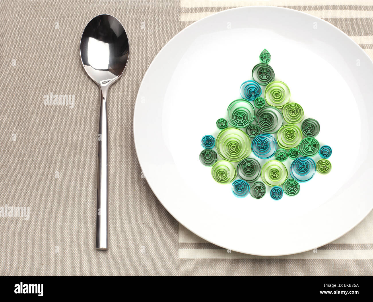 La plaque à l'arbre de Noël Banque D'Images