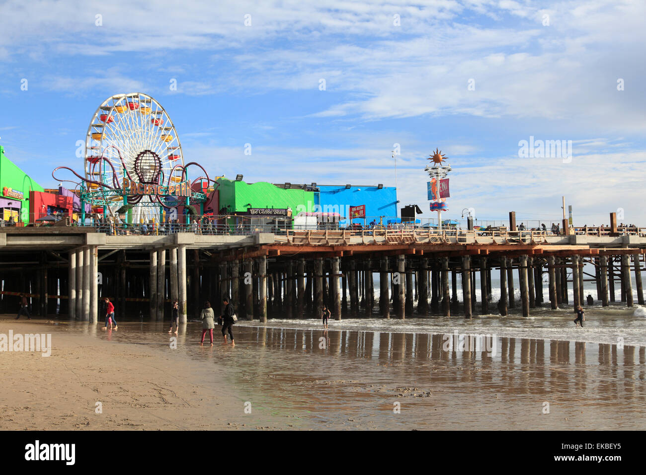 La jetée de Santa Monica, Pacific Park, Santa Monica, Los Angeles, Californie, États-Unis d'Amérique, Amérique du Nord Banque D'Images