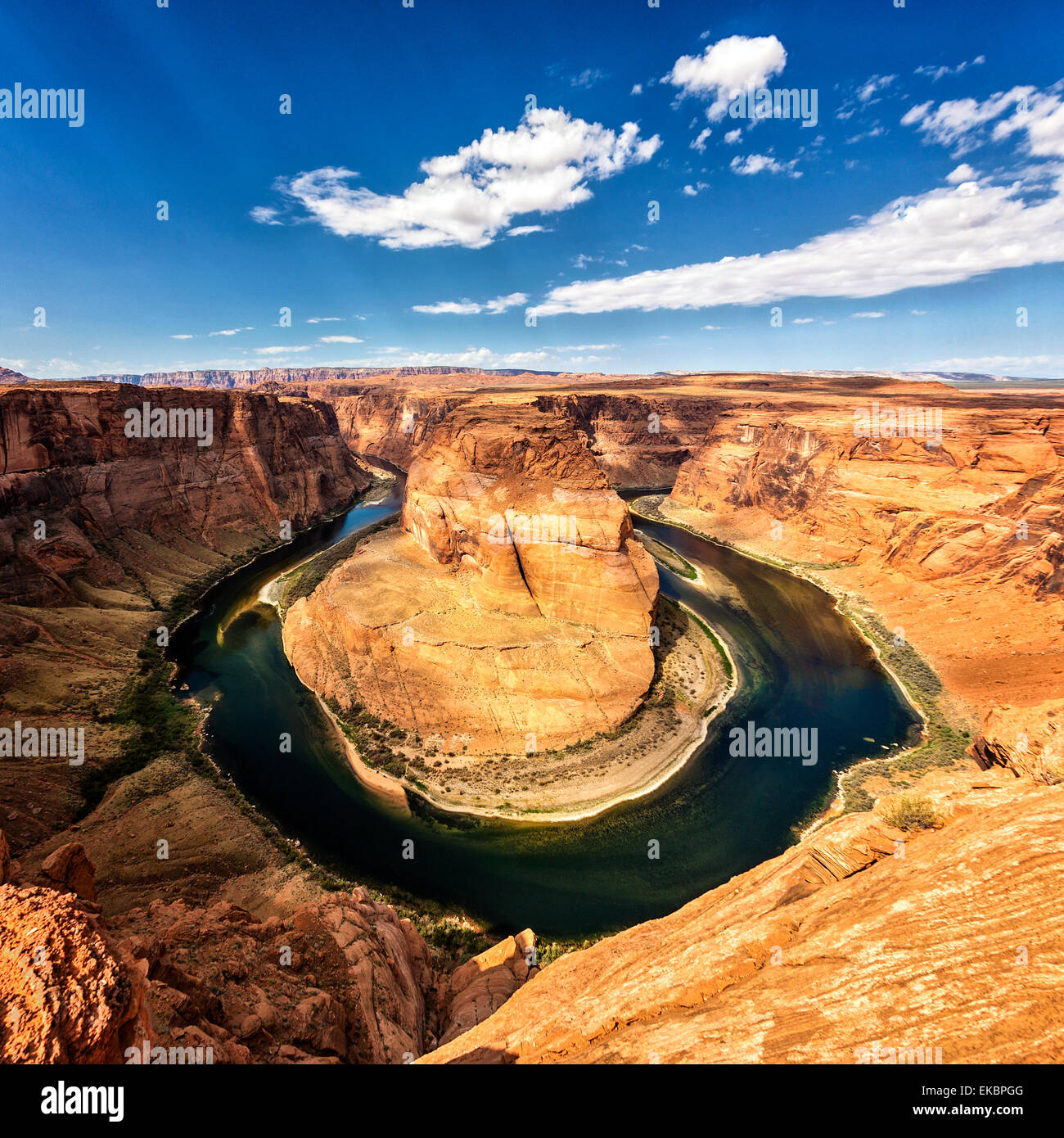 Voir la célèbre de Horseshoe Bend Banque D'Images