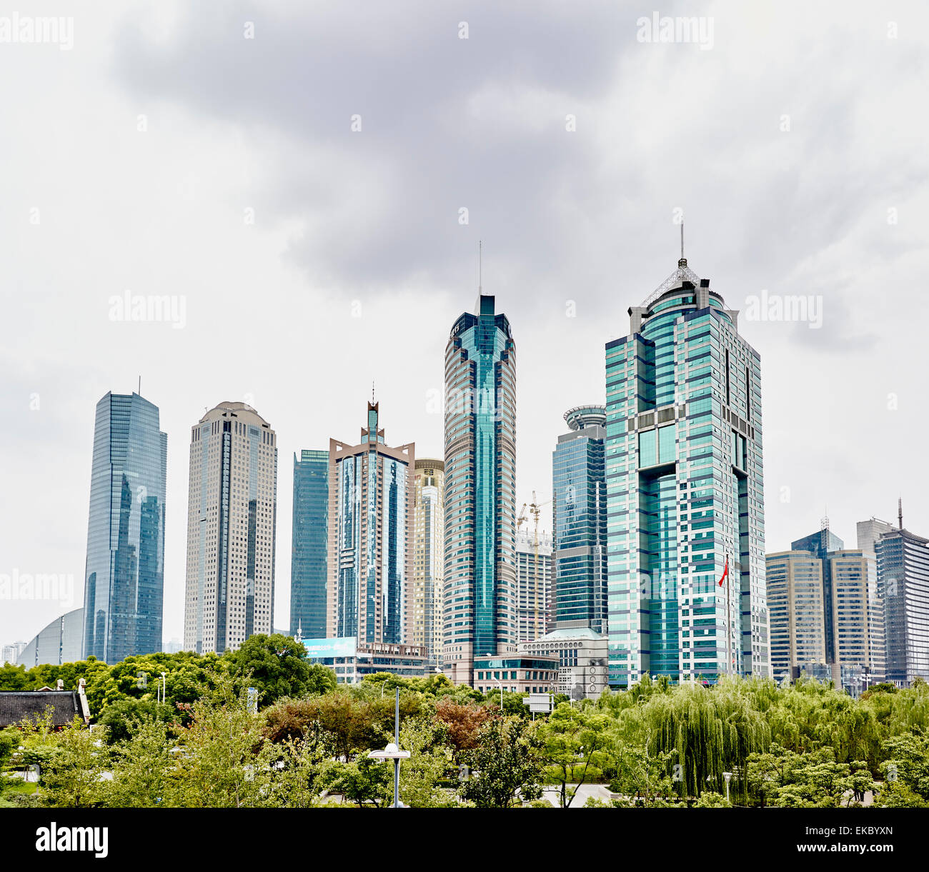 Financial District, Pudong, Shanghai, Chine Banque D'Images