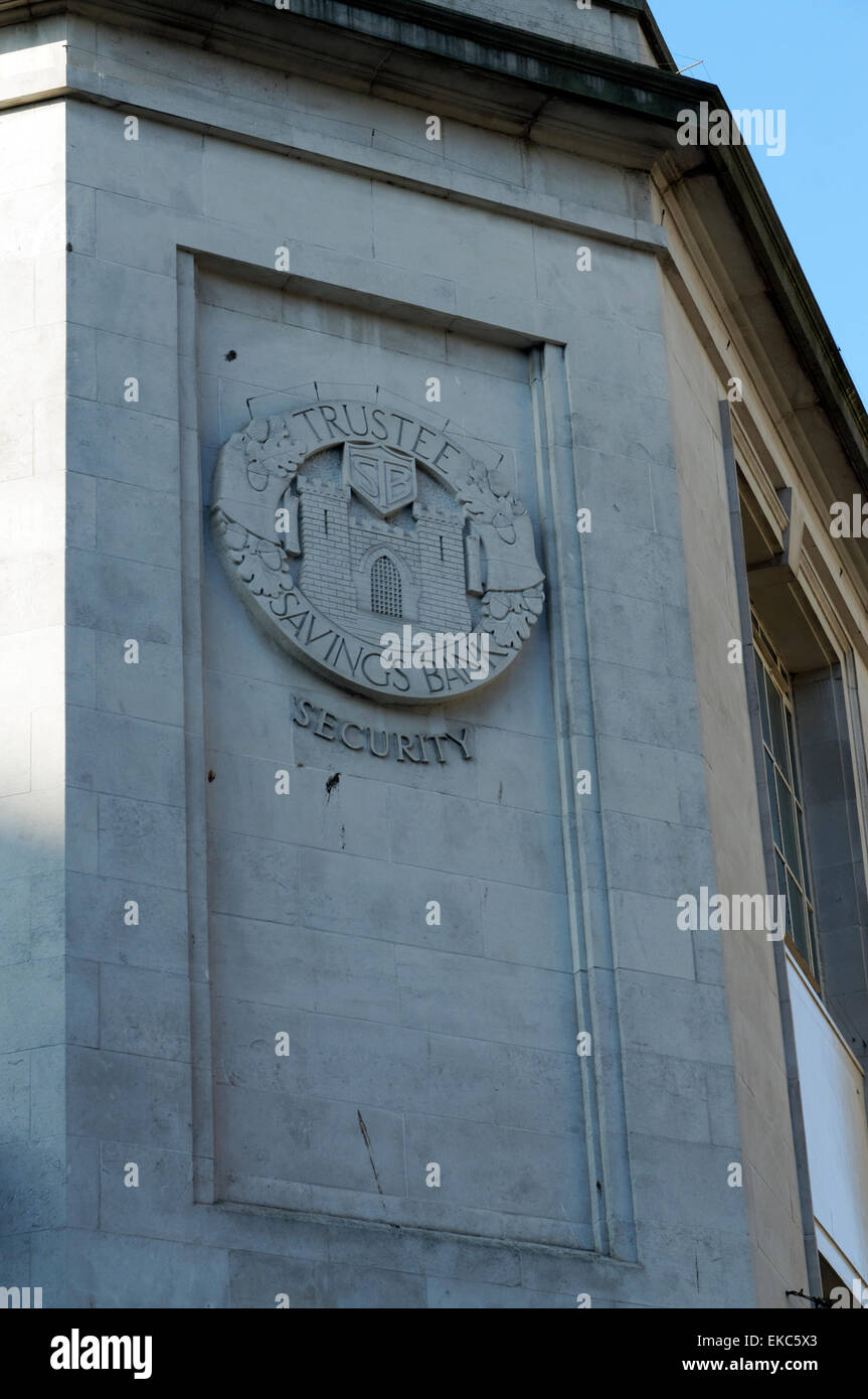 L'ancien édifice de la Banque d'épargne Syndic St Mary Street, Bank, le centre-ville de Cardiff au Pays de Galles. Banque D'Images