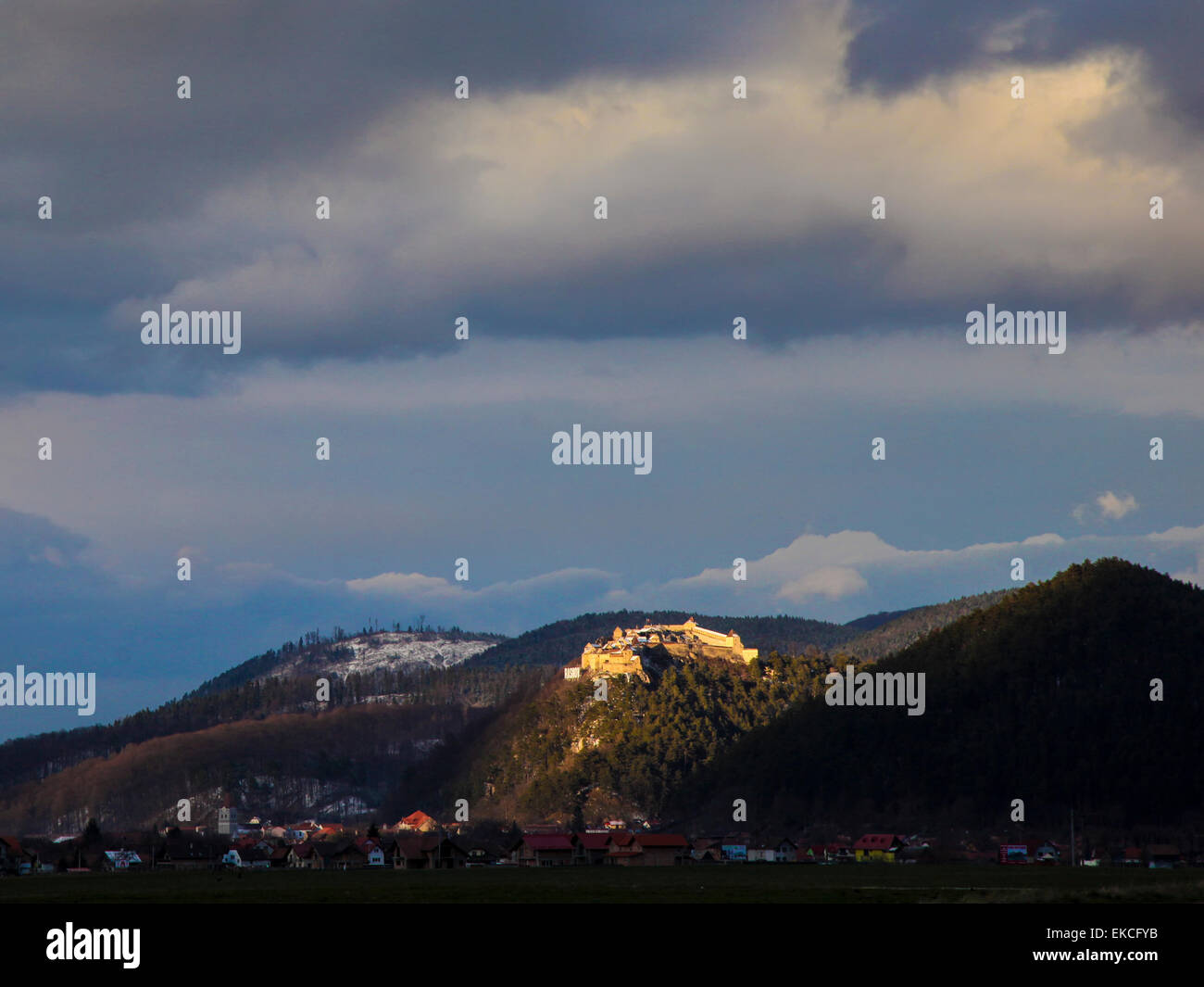 La Forteresse de Rasnov, Roumanie Banque D'Images