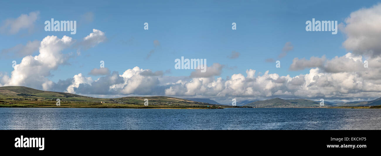 Panorama de la côte près de Portmagee, comté de Kerry, Irlande Banque D'Images