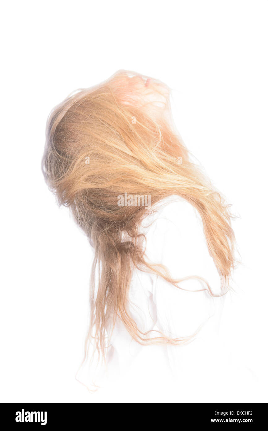 High Key portrait conceptuel, sur studio. Banque D'Images