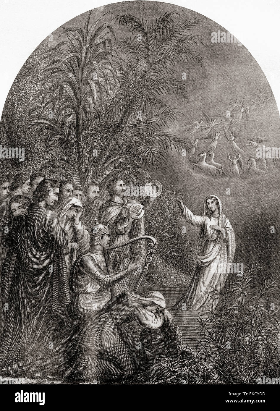 Christiana's Farewell. À partir de The Pilgrim's Progress de John Bunyan. Banque D'Images