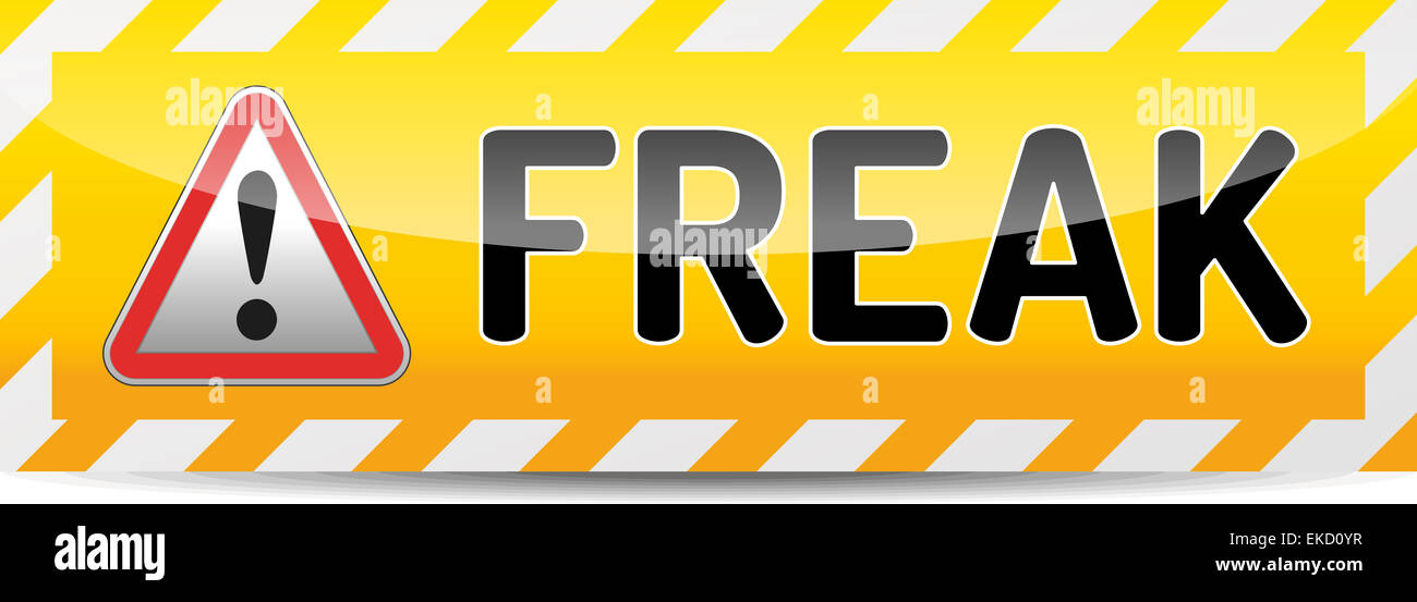FREAK - Exporter des clés RSA Factoring d'alerte en cas d'attaque de sécurité bannière avec ombre sur fond blanc Banque D'Images