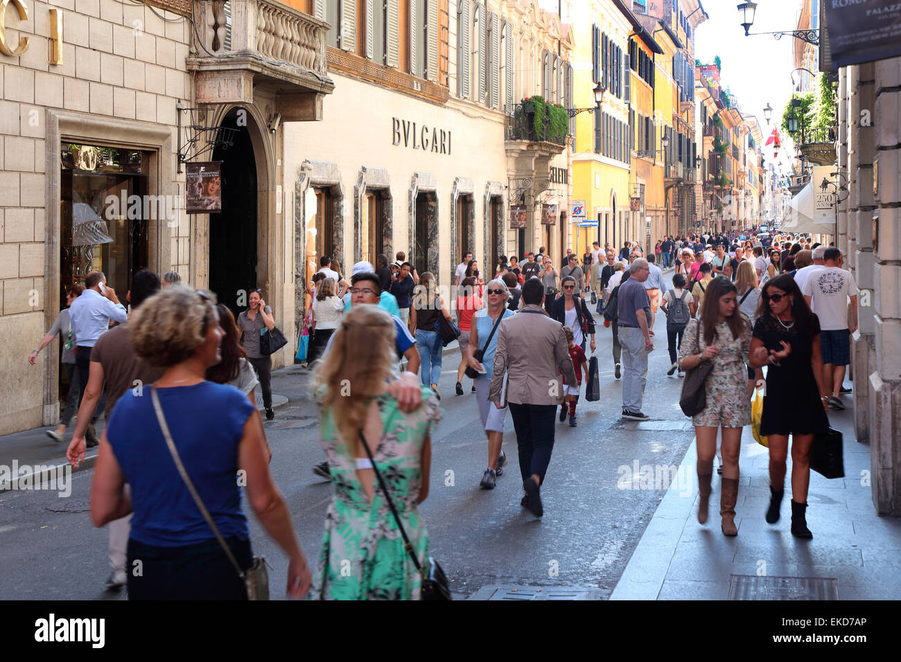 Italie Rome Via dei Condotti Banque D'Images