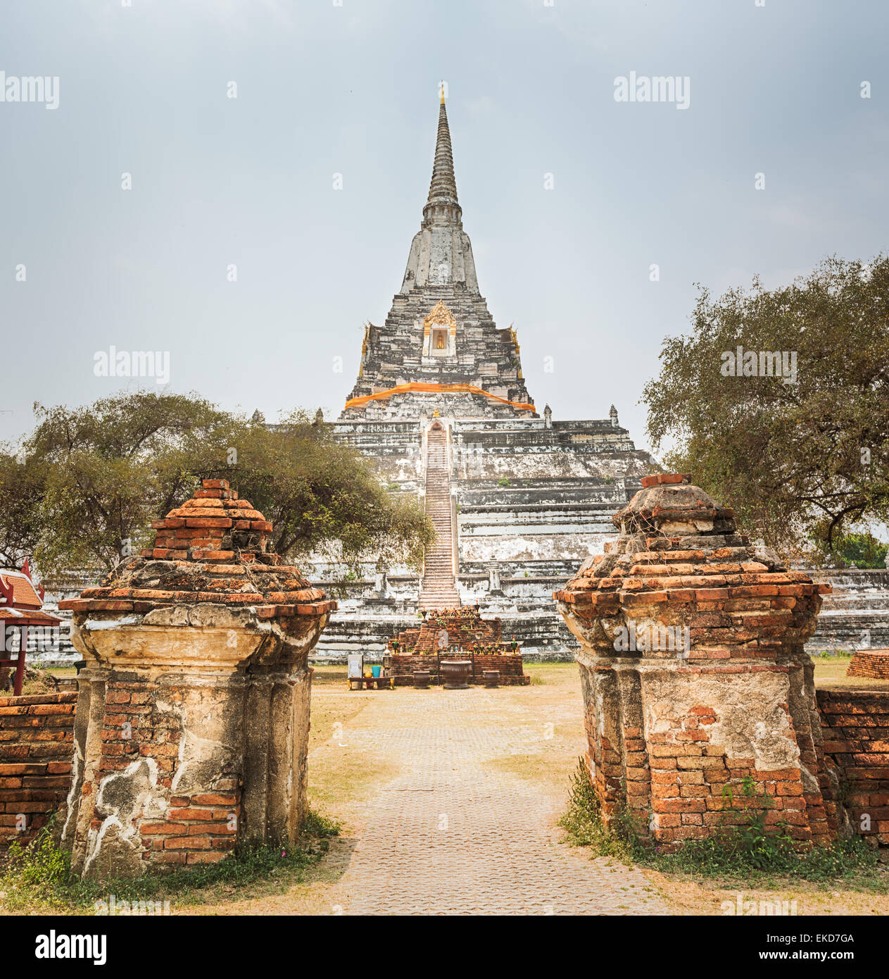 Wat Phu khao Thong. Parc historique d'Ayutthaya. Banque D'Images