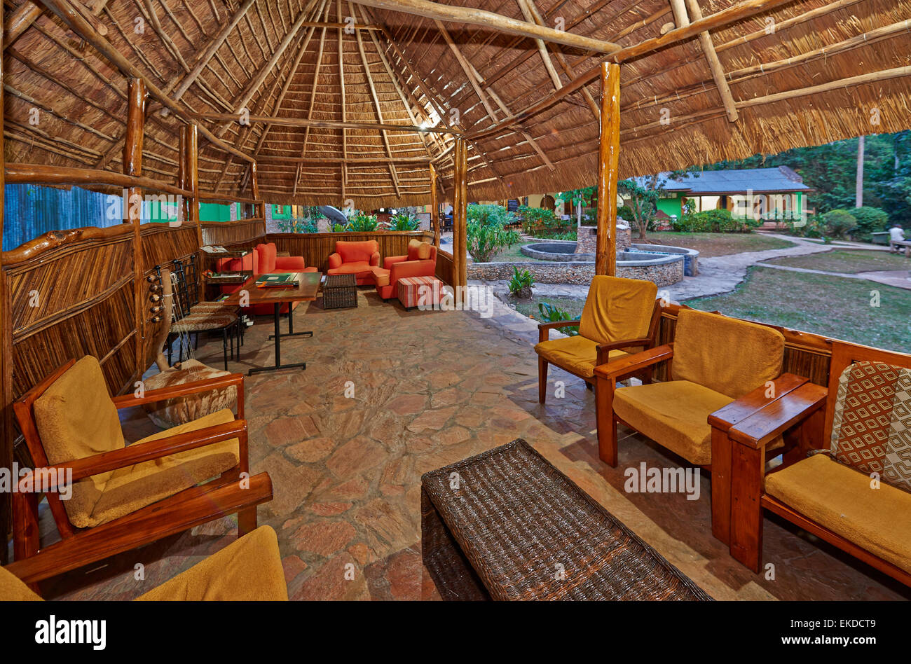 Primate Lodge Kibale, parc national de Kibale, Fortal, portail de l'Ouganda, l'Afrique Banque D'Images