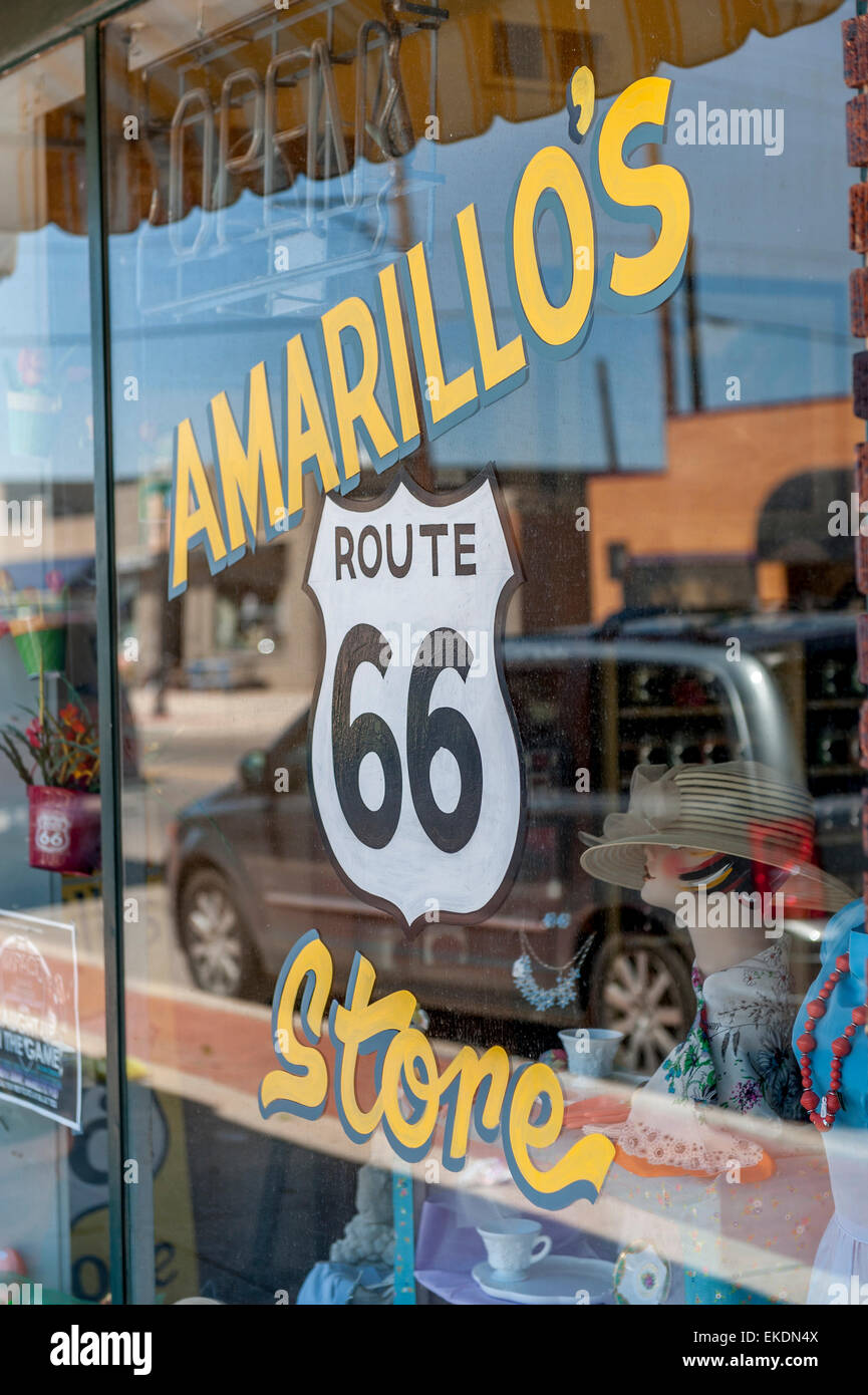 Amarillo's store sur l'historique Route 66. Le Texas. USA Banque D'Images