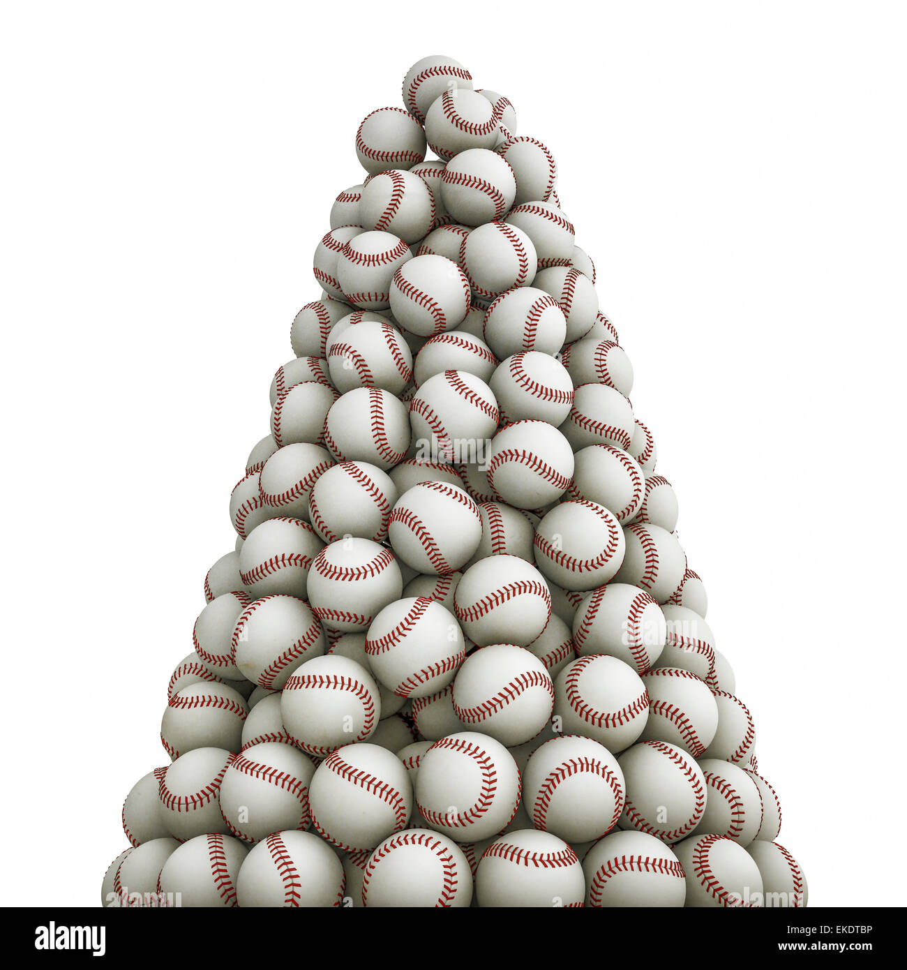 3D render of the baseballs empilés Banque D'Images