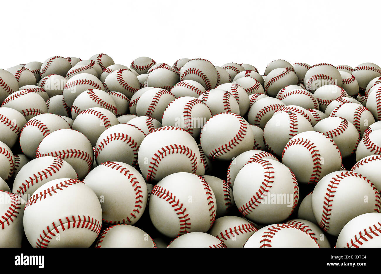 3D render of the baseballs empilés Banque D'Images