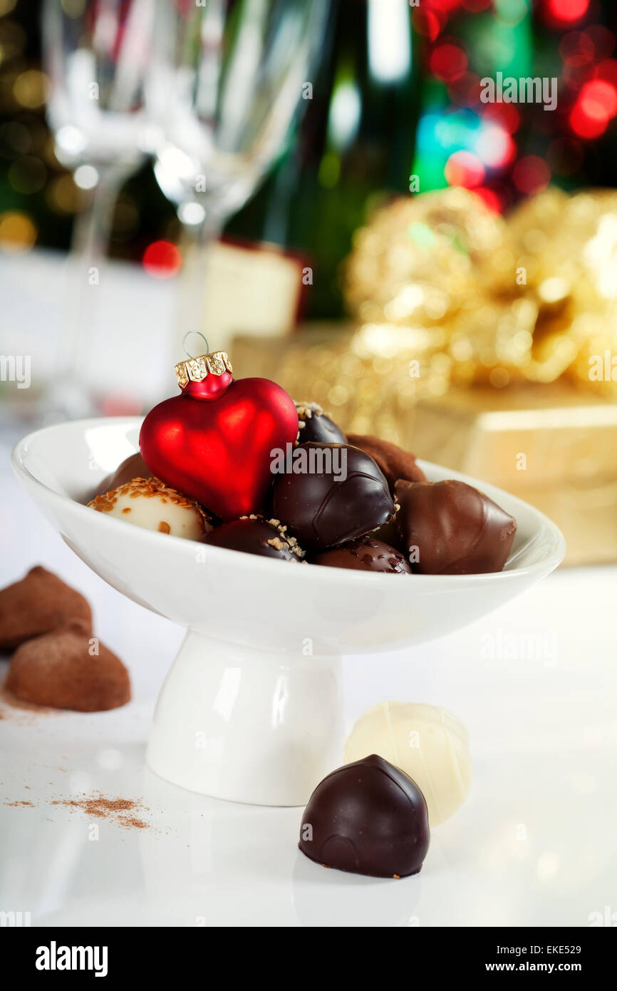 Coeur de Noël Banque D'Images