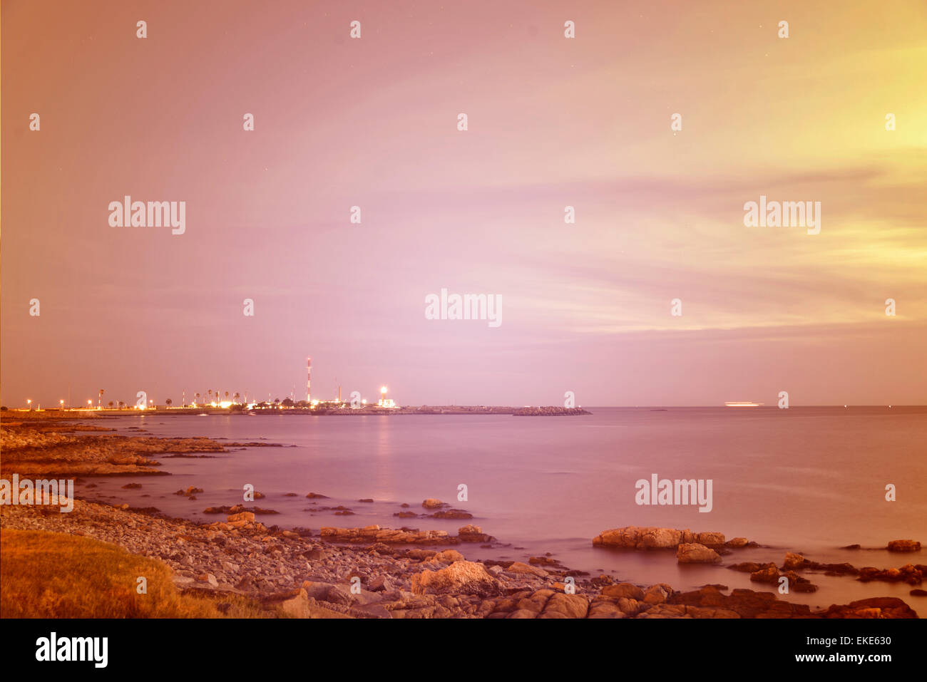 Vintage mer paysage urbain. Moment de détente concept photography Banque D'Images