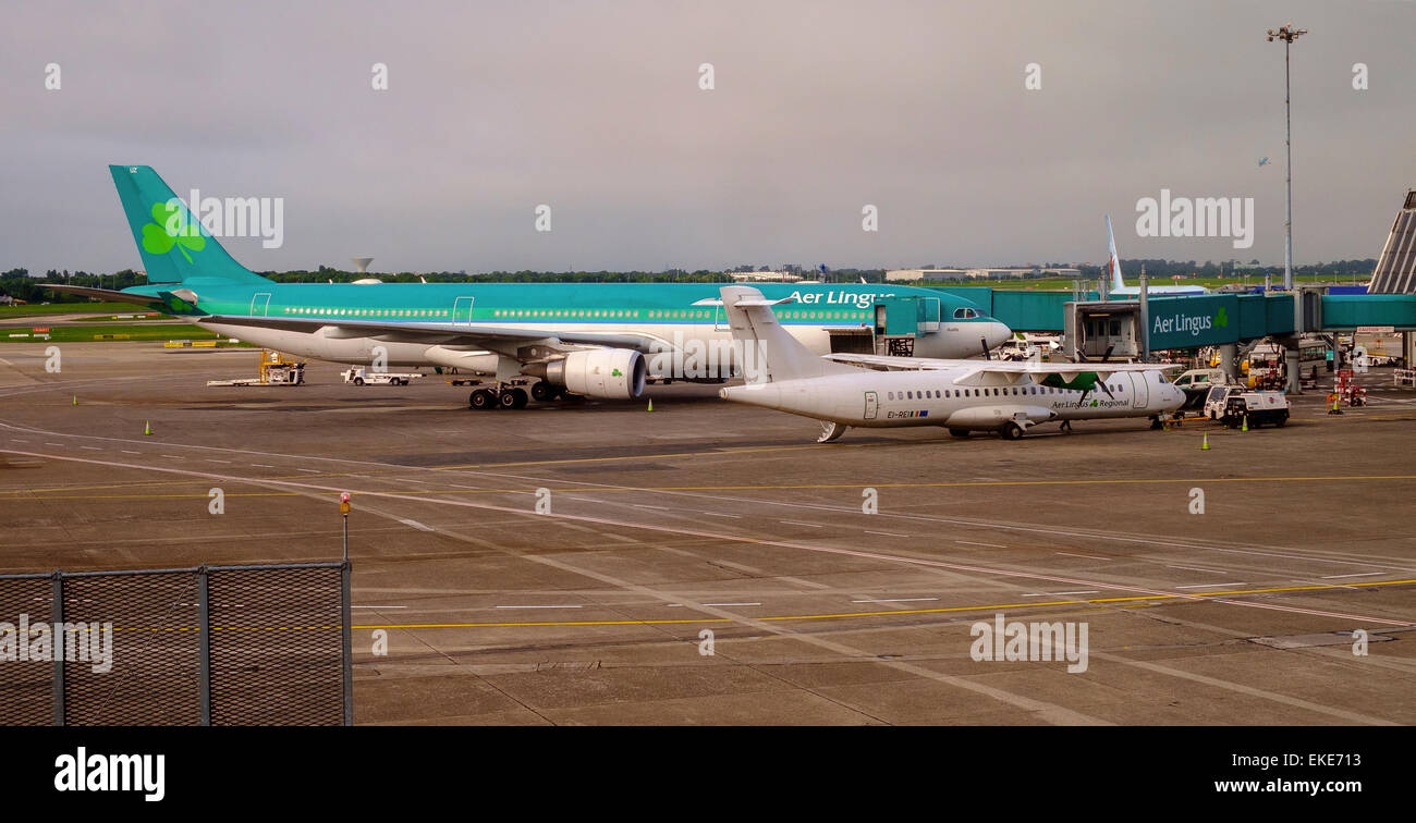 L'aéroport de Dublin, Aer lingus EI DUZ, UN330-302 Aoife, photo de Peter Cavanagh [doit] Crédit Banque D'Images