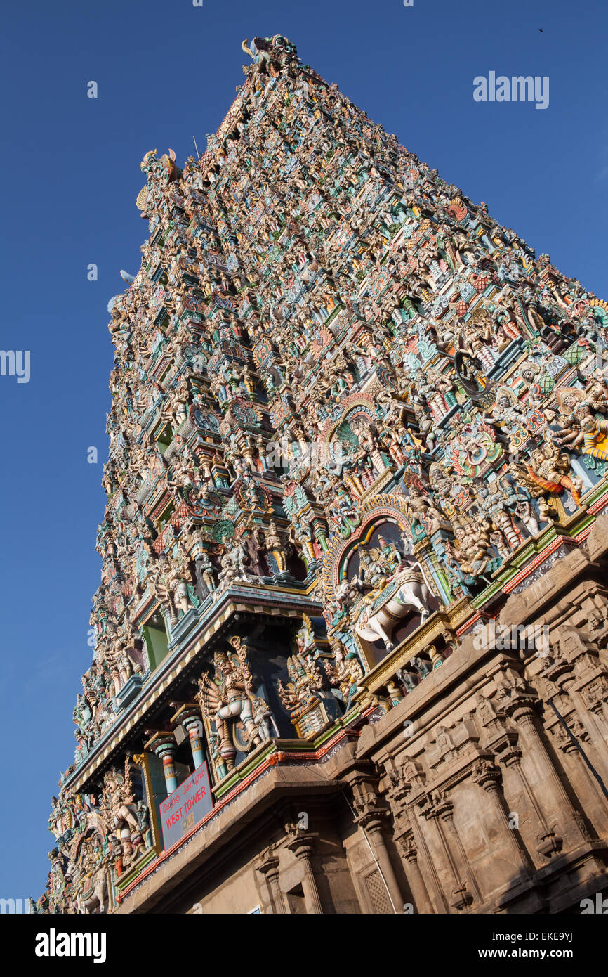 Sri Temple Meenakshi à Madurai Banque D'Images