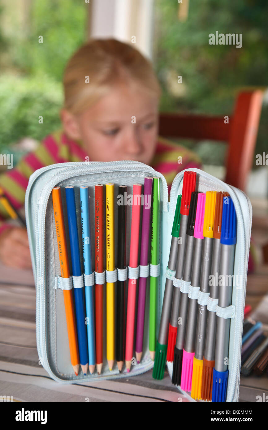 Pour rendre l'école à domicile au Danemark Banque D'Images