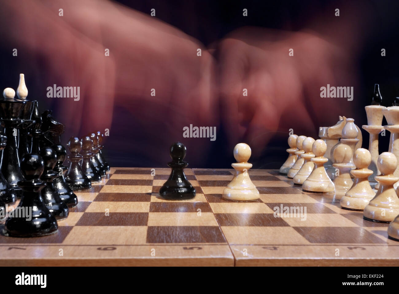 Bataille d'échecs creative Banque D'Images