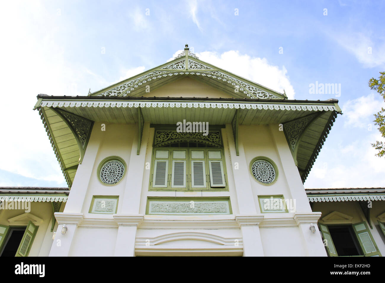 Maison de style traditionnel thaï à Phrae, Thaïlande Banque D'Images