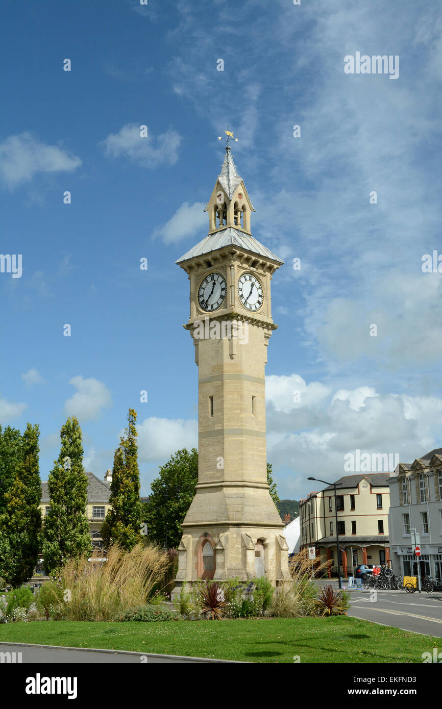 Au réveil, la place, Barnstaple, Devon Banque D'Images