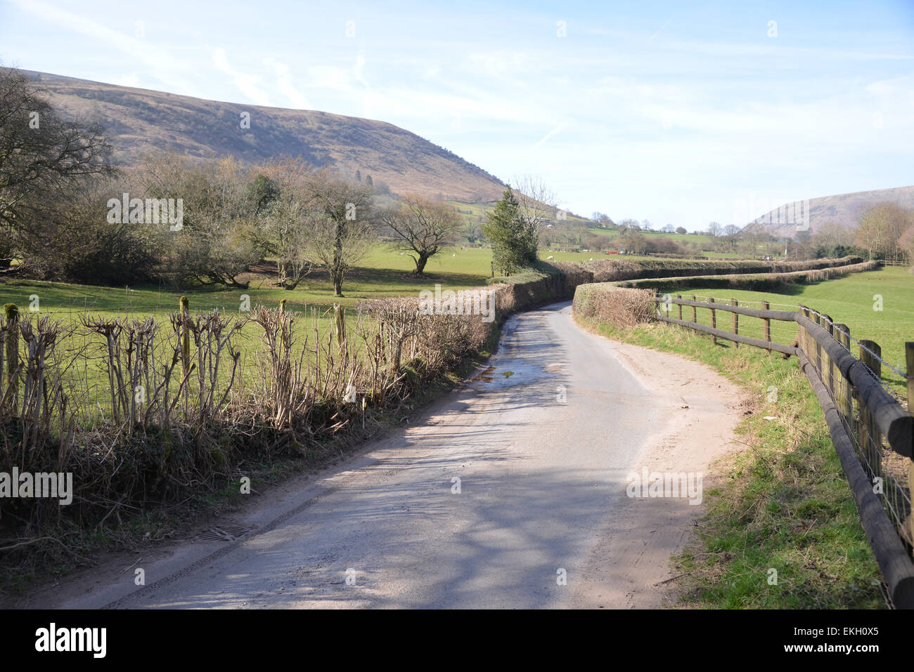 Le long de la route menant à Vale of Ewyas Hay-on-Wye, près de Llanthony, Monmouthshire Banque D'Images