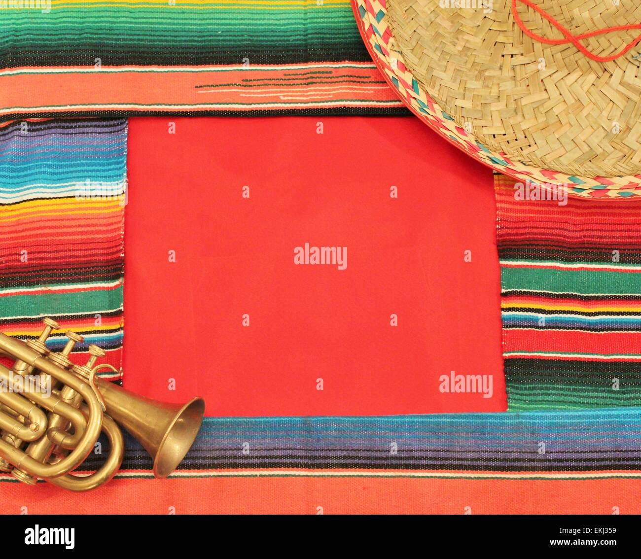 Mexique frame background poncho sarape avec copyspace Banque D'Images