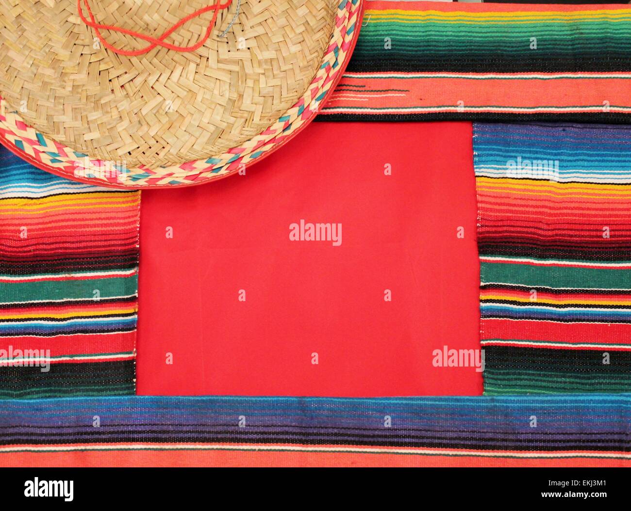 Mexique frame background poncho sarape avec copyspace Banque D'Images